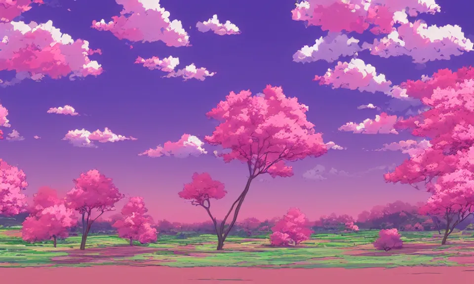 Anime Scenery — Signs as anime pastel scenery~♥