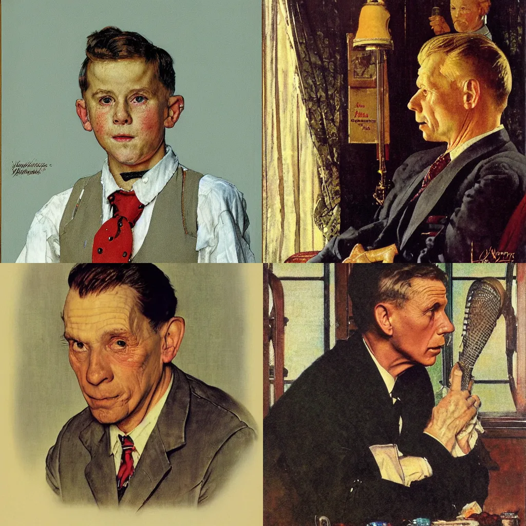 Prompt: portrait of juris hartmanis, by norman rockwell