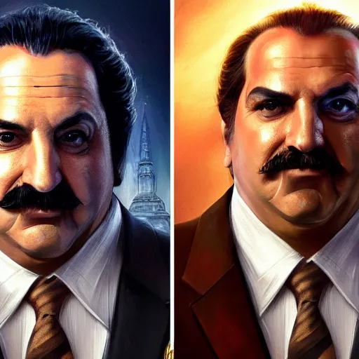 Prompt: handsome Ron Jeremy as President of United States of America as GTA character, sci-fi fantasy, closeup, D&D, intricate, elegant, highly detailed, digital painting, artstation, concept art, matte, sharp focus, illustration, art by Artgerm and Greg Rutkowski and Alphonse Mucha