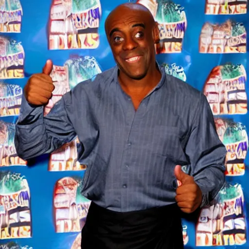 Image similar to ainsley harriot thumbs up to camera