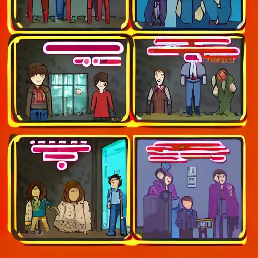 Prompt: a spite page for a 2d stranger things game