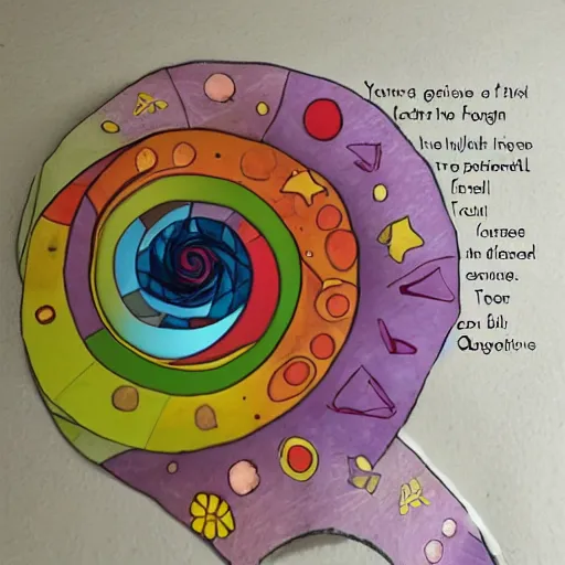 Image similar to for my daughter during quarantine, i created a spiral that will unfold her imagination as she grows