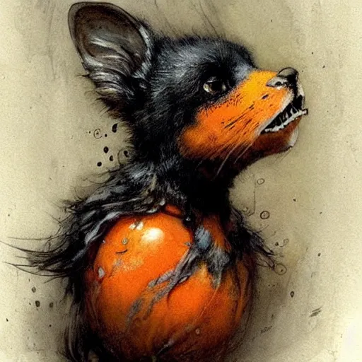 Image similar to ( ( ( ( ( orange juice, gothic, dark. muted colors. ) ) ) ) ) by jean - baptiste monge!!!!!!!!!!!!!!!!!!!!!!!!!!!