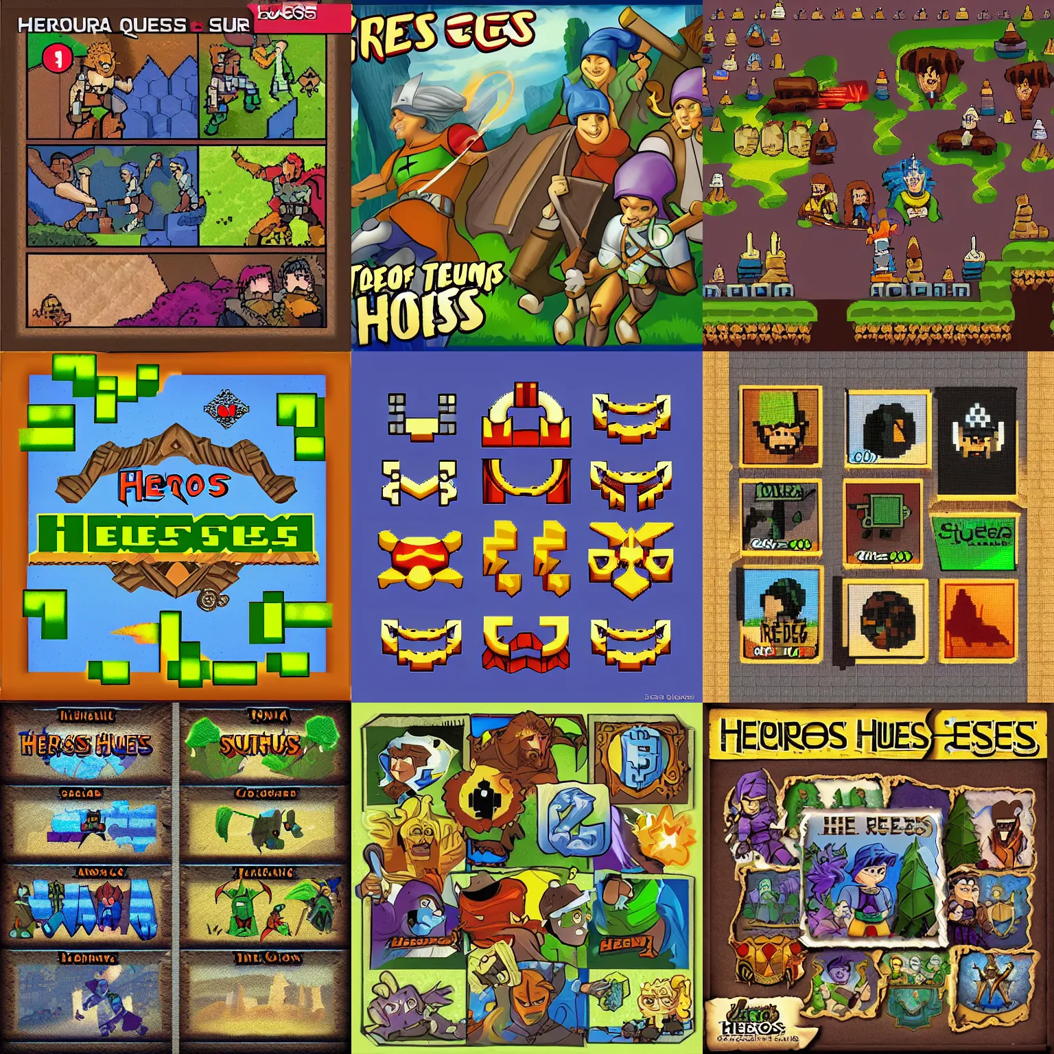 Prompt: heros quest 1 by sierra, pixel graphics