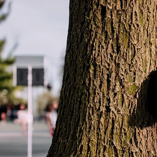 Prompt: high quality photo of mark zuckerberg hiding behind a tree, photography 4k, f1.8 anamorphic, bokeh, 4k, Canon, Nikon