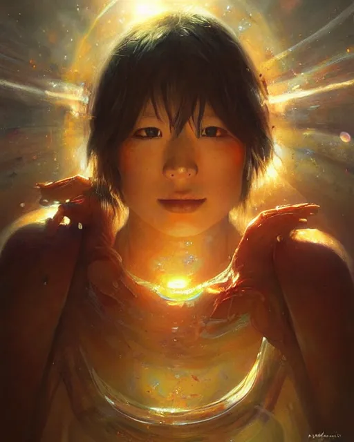 Image similar to asuka soryu, award winning photograph, radiant flares, realism, lens flare, intricate, various refining methods, micro macro autofocus, evil realm magic painting vibes, hyperrealistic painting by michael komarck - daniel dos santos