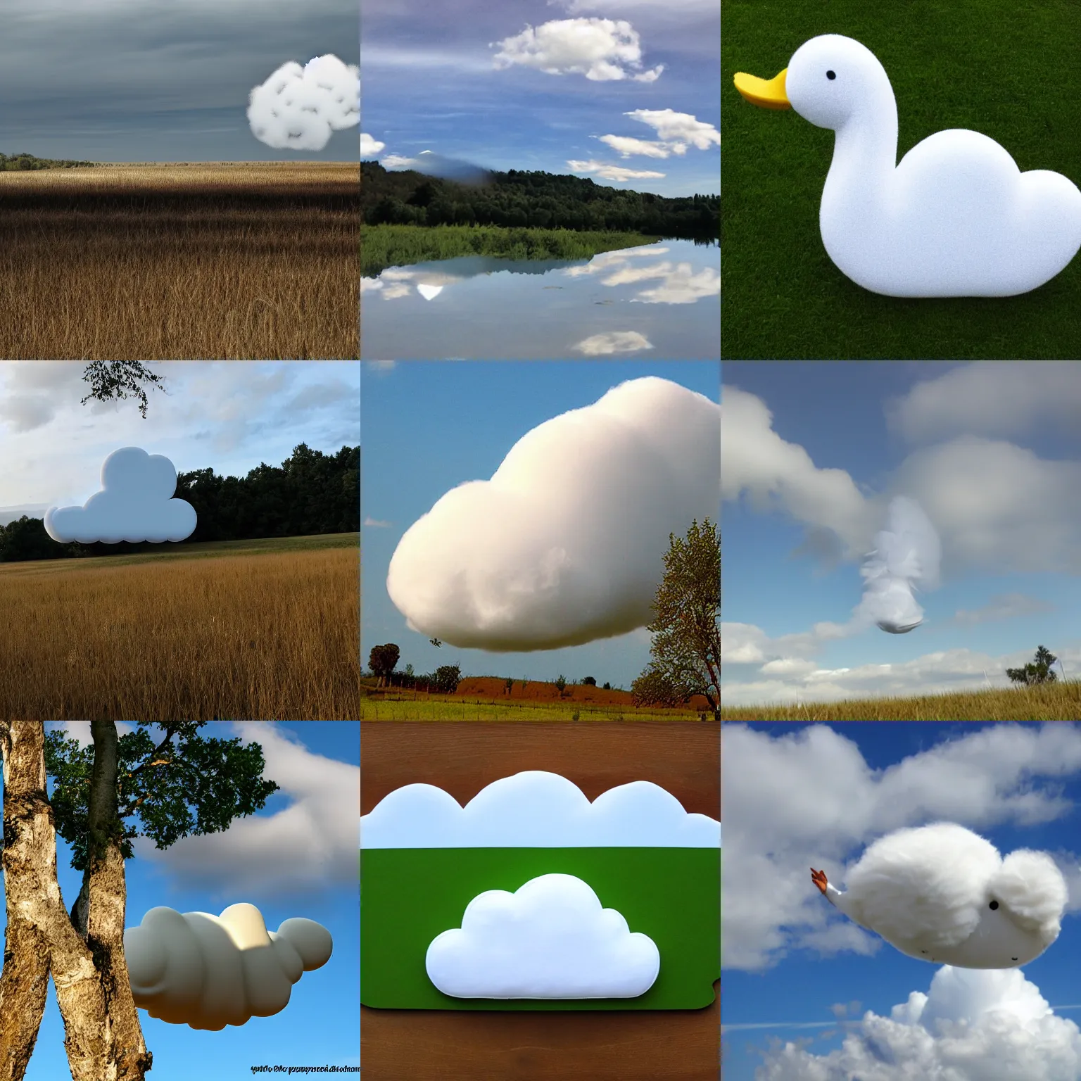 Prompt: cloud in the shape of duck