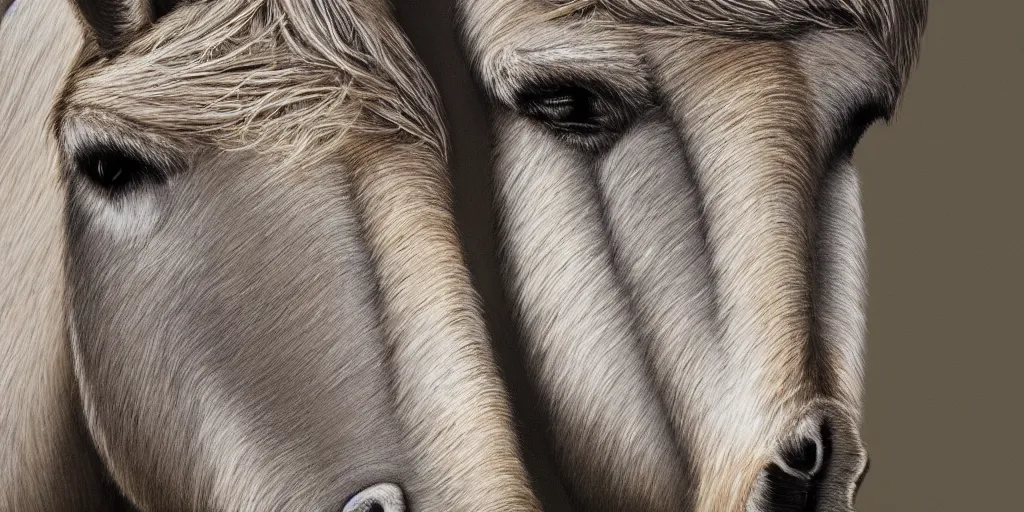 Image similar to highly detailed portrait of a donkey, digital painting, trending on artstation, high resolution, transparent background