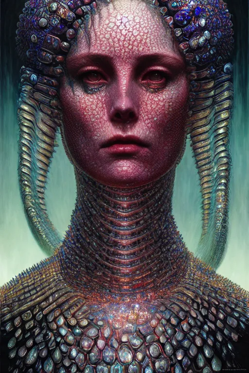 Prompt: bejeweled!!! lilith the mother of all monsters, raining ash, fine art masterpiece, highly detailed dino valls wayne barlowe machiej kuciara, dramatic lighting, long shot, wide angle, uhd 8 k, sharp focus