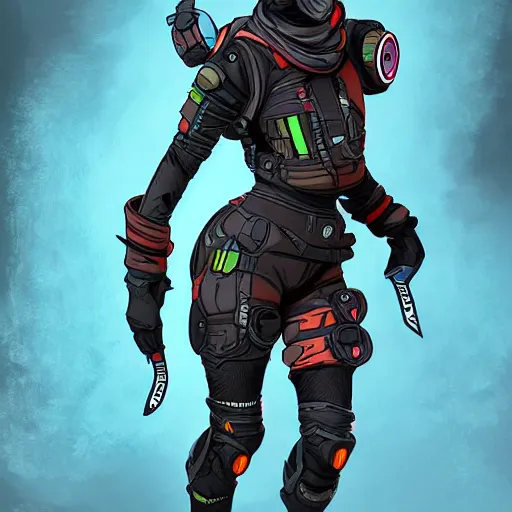 Image similar to wraith from apex legends, digital art, character design, masterpiece