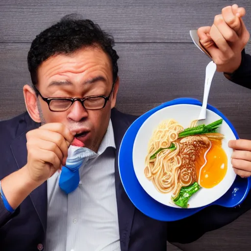 Prompt: Neurosurgeons putting ramen inside a man's head as a joke