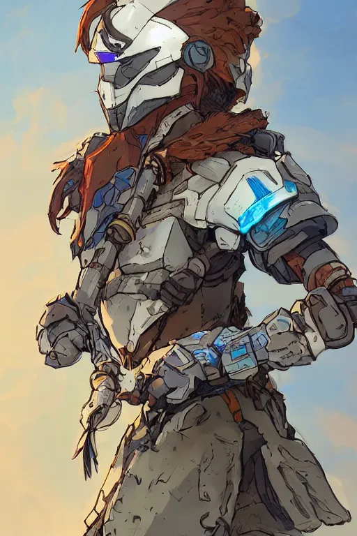 Image similar to combination suit armor aloy horizon forbidden west horizon zero dawn robot ninja mask helmet backpack tribal, art gta 5 comics, official fanart behance hd artstation by jesper ejsing, by rhads, makoto shinkai and lois van baarle, ilya kuvshinov, ossdraws