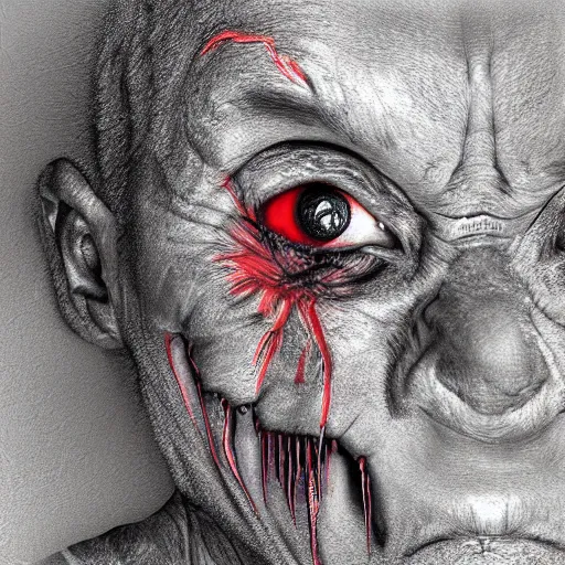 Image similar to the scariest thing in the world, digital art, highly detailed