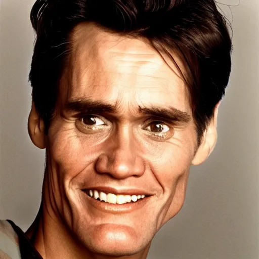 Prompt: photo of young jim carrey, by herb ritts, hd, detailed, 4 k, award winning