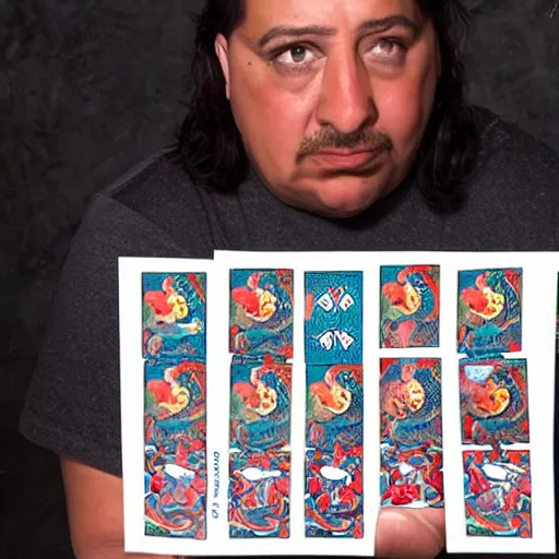 Image similar to loteria el diablito, studio photo