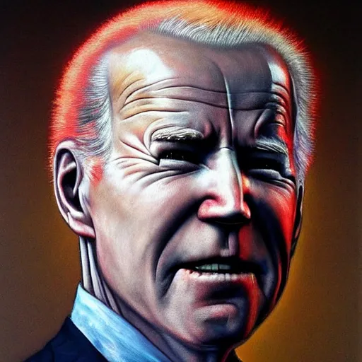 Image similar to a terrifying nature organic portrait of a joe biden!!! natural lighting art dawn. highly detailed. colourful. moody. artstation, 4 k, by gerald brom zdzisław beksinski, and ansel adams and studio ghibli, horror, lots of sakura flowers, lovely, desperate