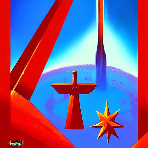 Image similar to hammer and sickle by paul lehr