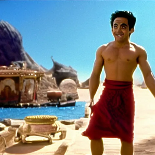 Prompt: HQ Still of Xavi Hernandez in Aladdin (1992)