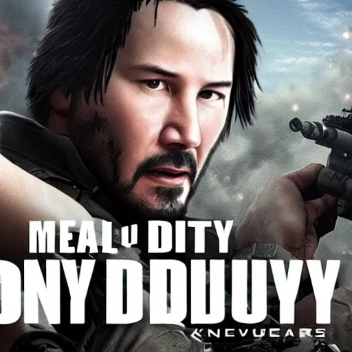 Prompt: Keanu reeves in Call of duty 4K quality