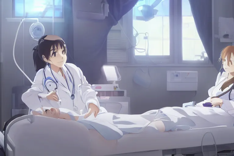 dying anime girl in hospital