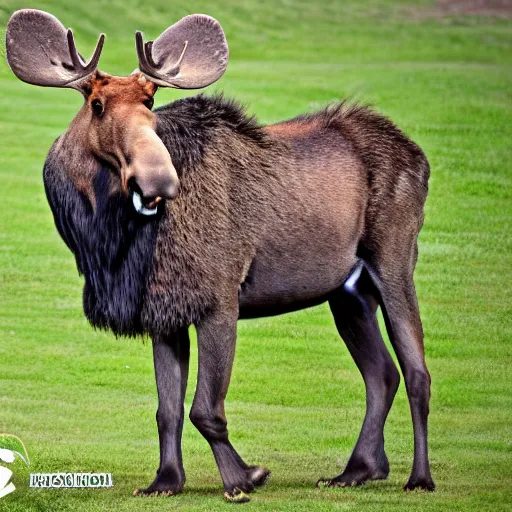 Image similar to photo of moose lion hybrid