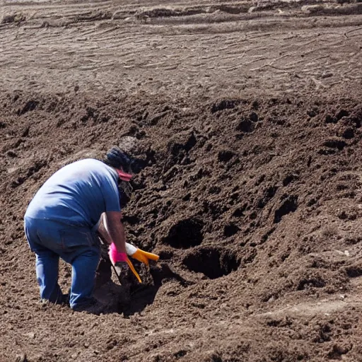 Prompt: mole digging