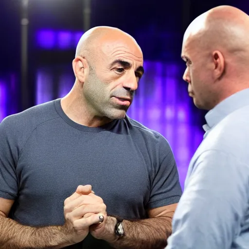 Prompt: joe rogan interviewing a gray alien