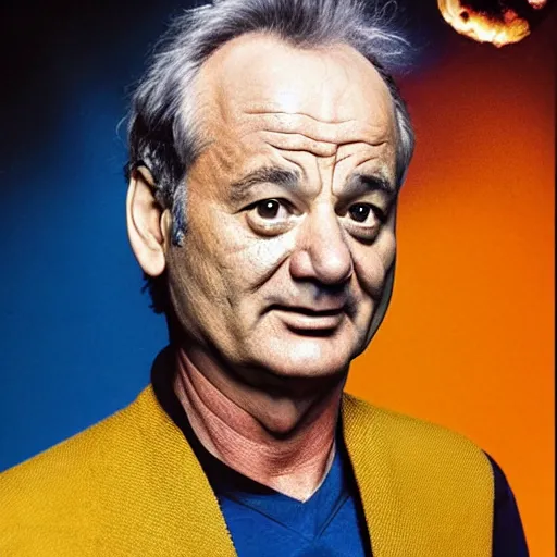 Prompt: bill murray as a starship captain,