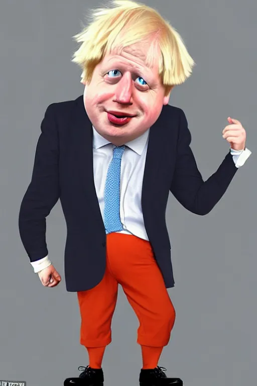 Image similar to boris johnson as the disney version of pinocchio, with a long nose, in the style of kim jung gi