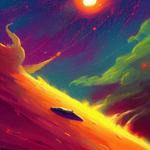 Image similar to a detailed painting of a long space serpent floating in space in a sea of colorful sea of stars, by alena aenami, petros afshar and greg rutkowski trending on artstation, deviantart, dragon scales, stars