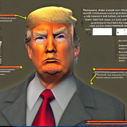 Image similar to Donald Trump as a scientist in Half Life 1