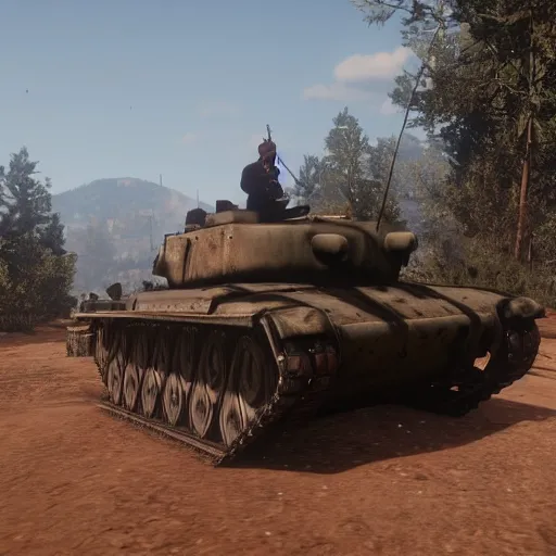 Image similar to tiger 2 tank in red dead redemption 2