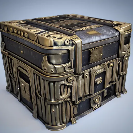 Prompt: a 3 d texture of a xenomorphic biomechanical pandora box, seamless, 3 d material, pbr material, substance painter, 4 k, detailed, photorealistic