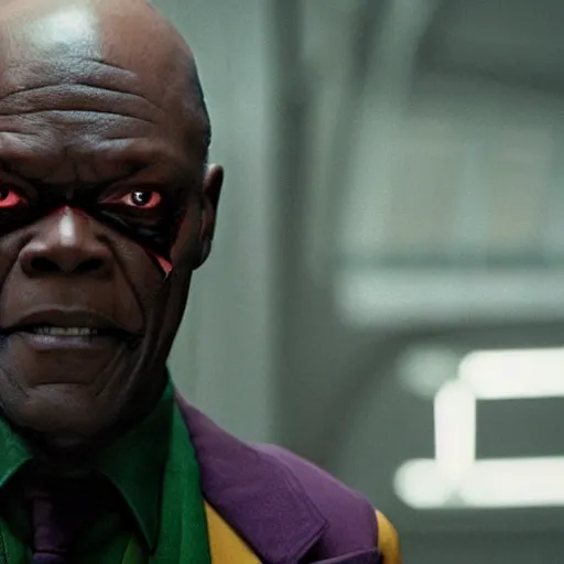 Image similar to Samuel L Jackson as The Joker