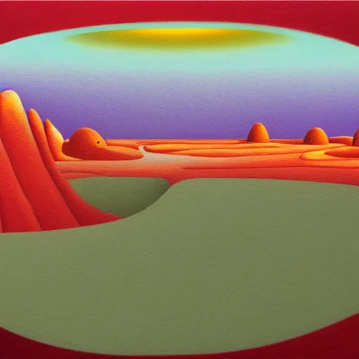 Image similar to alien landscape in the style of edward hoper