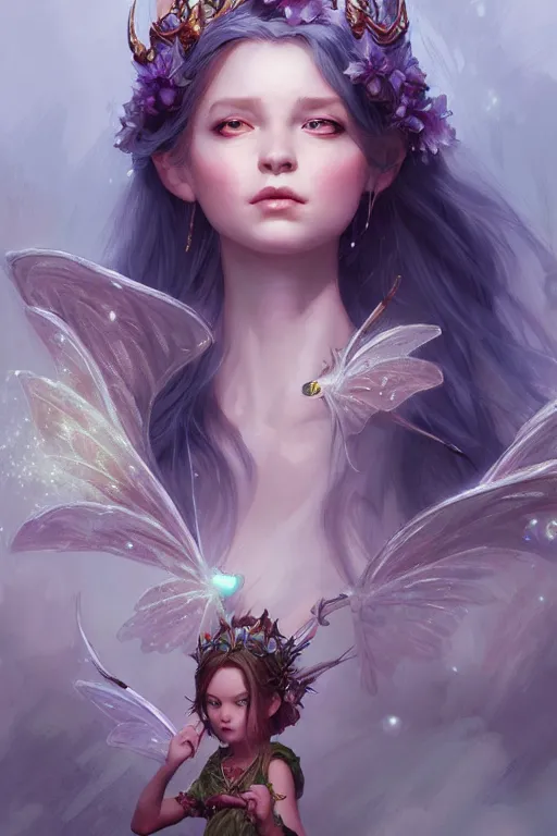 Image similar to fairy princess, highly detailed, d & d, fantasy, highly detailed, digital painting, trending on artstation, concept art, sharp focus, illustration, art by artgerm and greg rutkowski and fuji choko and viktoria gavrilenko and hoang lap