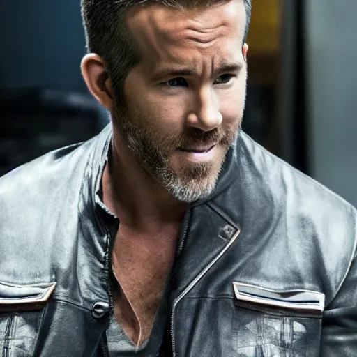 Image similar to Ryan Reynolds in Sons of anarchy very detail4K quality super realistic