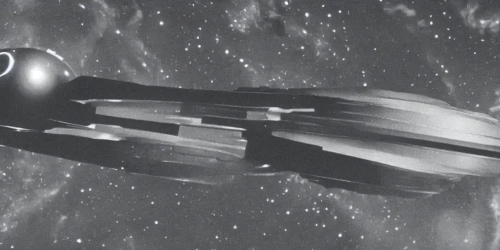 Prompt: film still of a 1 9 6 0 s science fiction film, detailed space ship, cinematic, space