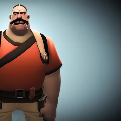 Prompt: A portrait photo of Heavy from Team Fortress 2, 4k