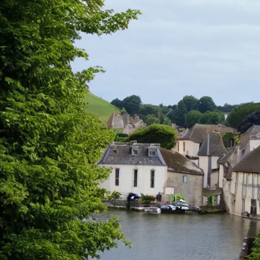 Prompt: view of Loix en Ré