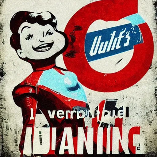 Image similar to fallout 4 advertisement poster of nuka cola, astonishing detail, smooth lines