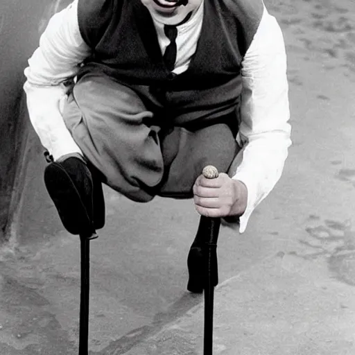 Image similar to mr bean as charlie chaplin