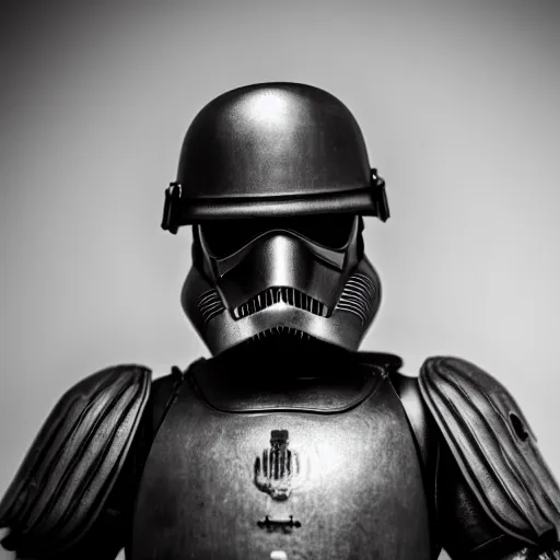 Image similar to imperial german stormtrooper, 8 k, shallow depth of field, moody lighting, cinematic lighting,