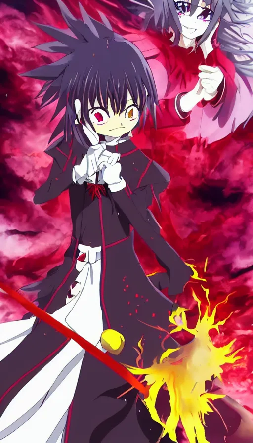 Image similar to the devil drawn like the anime Gabriel DropOut