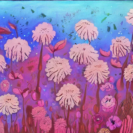 Prompt: surreal waiizi flowers, art by Marlina Vera