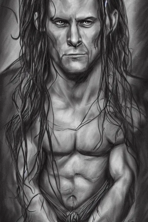 Image similar to disney's tarzan, solo portrait, ✏🖼