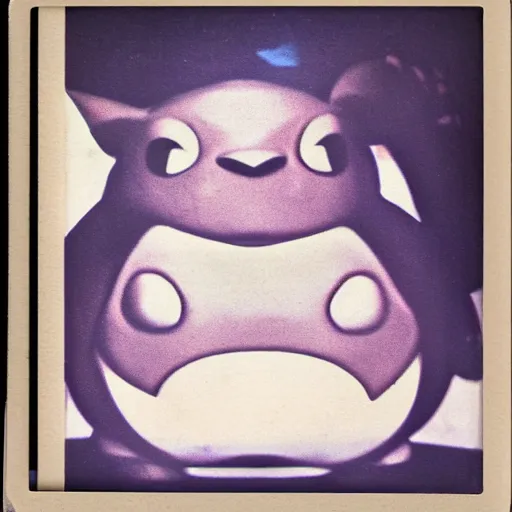 Prompt: 1 9 5 0 s polaroid picture of snorlax