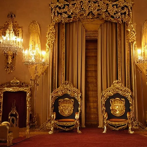 Image similar to royal throne in the royal palace, Ultra Lux Interiors Look Like When They're Inspired by Games of thrones