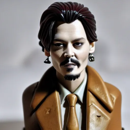 Image similar to clay model of johnny depp