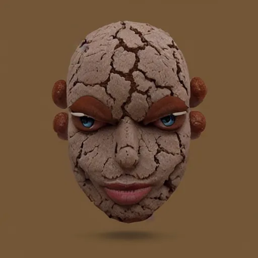 Image similar to human made of cookie, extremely detailed, 8k, trending on Artstation